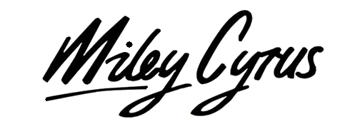 Miley Cyrus signature
