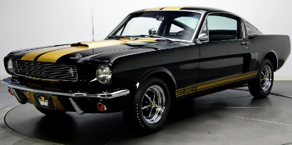 Black and brown 1964 Shelby Mustang