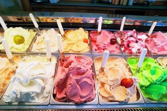 Ice cream flavors.